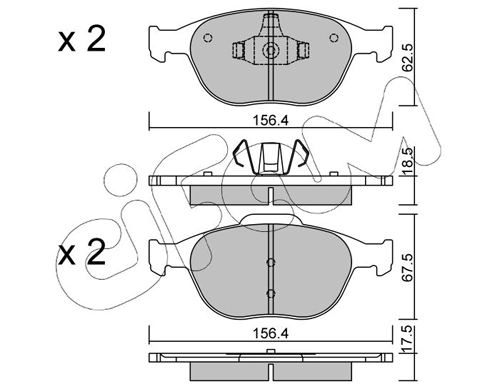 Brake Pad Set, disc brake 822-533-0