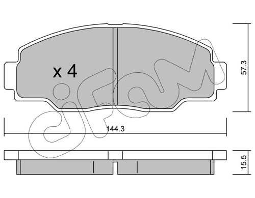 Brake Pad Set, disc brake 822-755-0