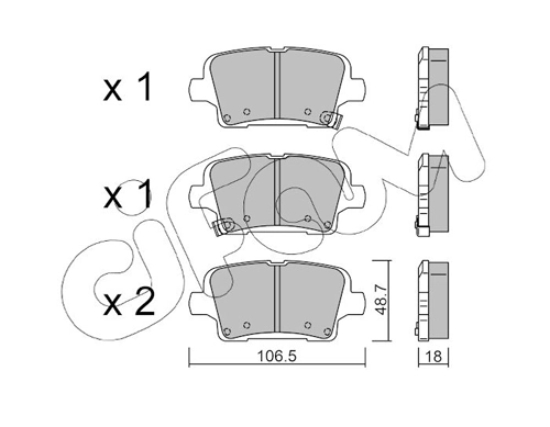 Brake Pad Set, disc brake 822-1181-0
