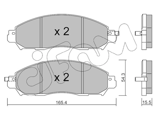 Brake Pad Set, disc brake 822-1081-1