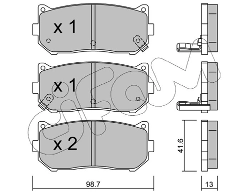 Brake Pad Set, disc brake 822-372-0