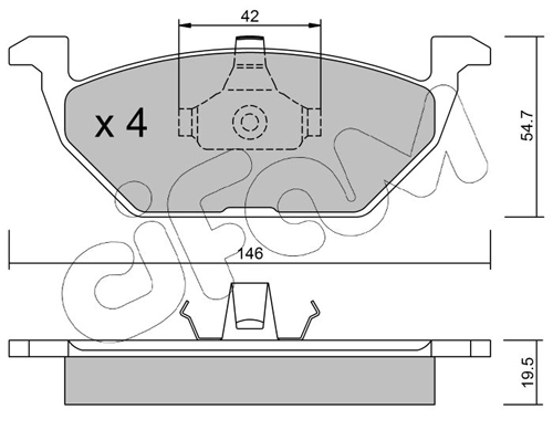 Brake Pad Set, disc brake 822-211-0