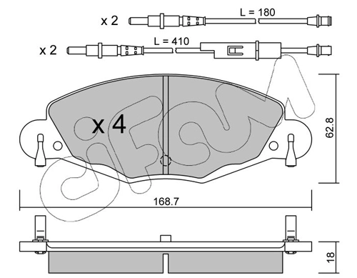 Brake Pad Set, disc brake 822-332-0