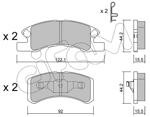 Brake Pad Set, disc brake 822-605-0