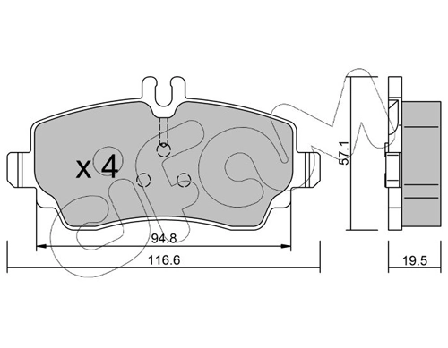 Brake Pad Set, disc brake 822-310-1