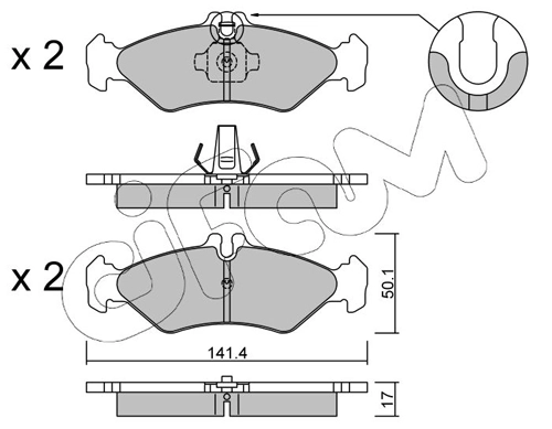 Brake Pad Set, disc brake 822-571-0