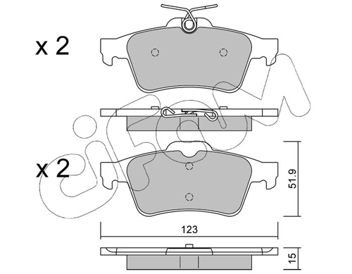 Brake Pad Set, disc brake 822-337-3
