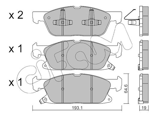 Brake Pad Set, disc brake 822-1117-0