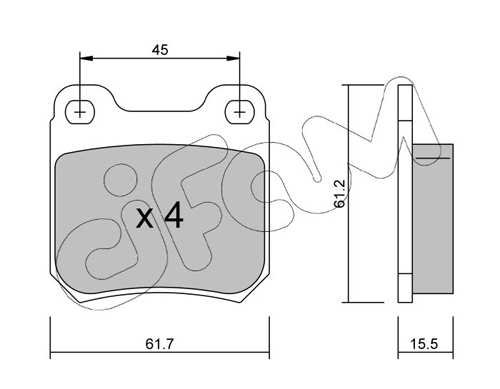 Brake Pad Set, disc brake 822-275-0