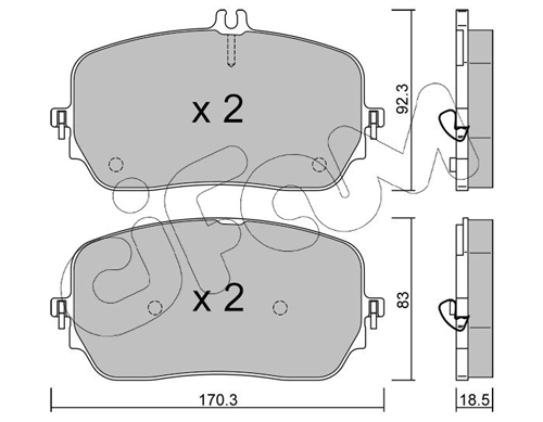 Brake Pad Set, disc brake 822-1272-0