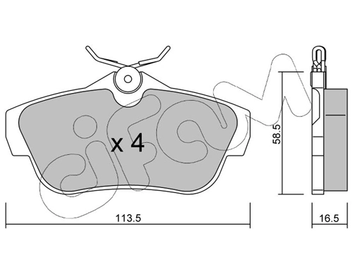 Brake Pad Set, disc brake 822-712-0