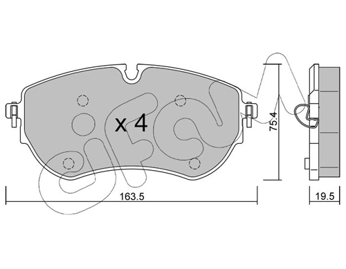 Brake Pad Set, disc brake 822-1172-0