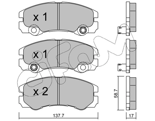 Brake Pad Set, disc brake 822-357-1