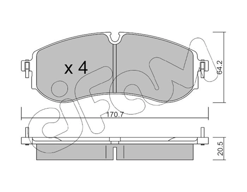 Brake Pad Set, disc brake 822-1263-0