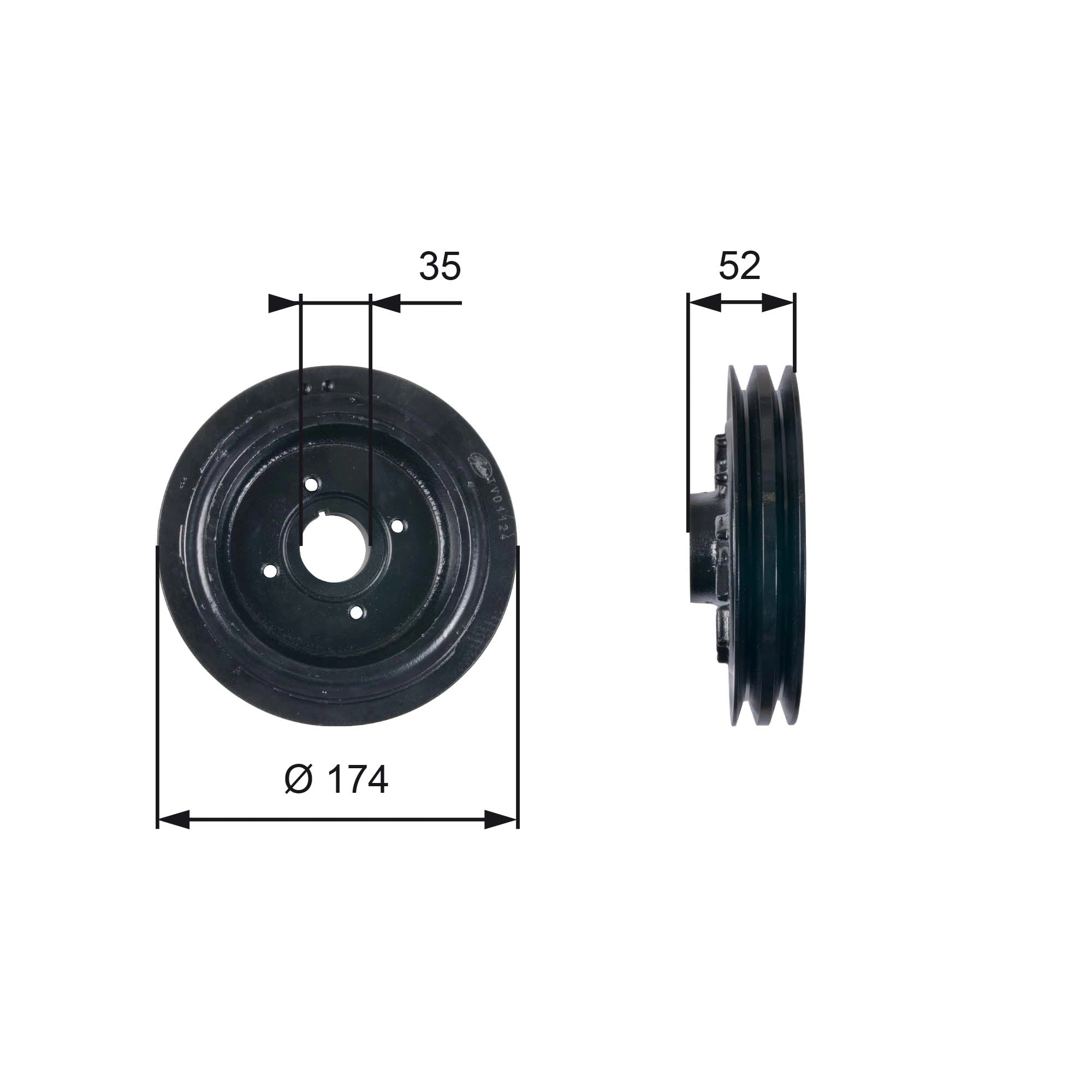 Belt Pulley, crankshaft DriveAlign™ TVD1124