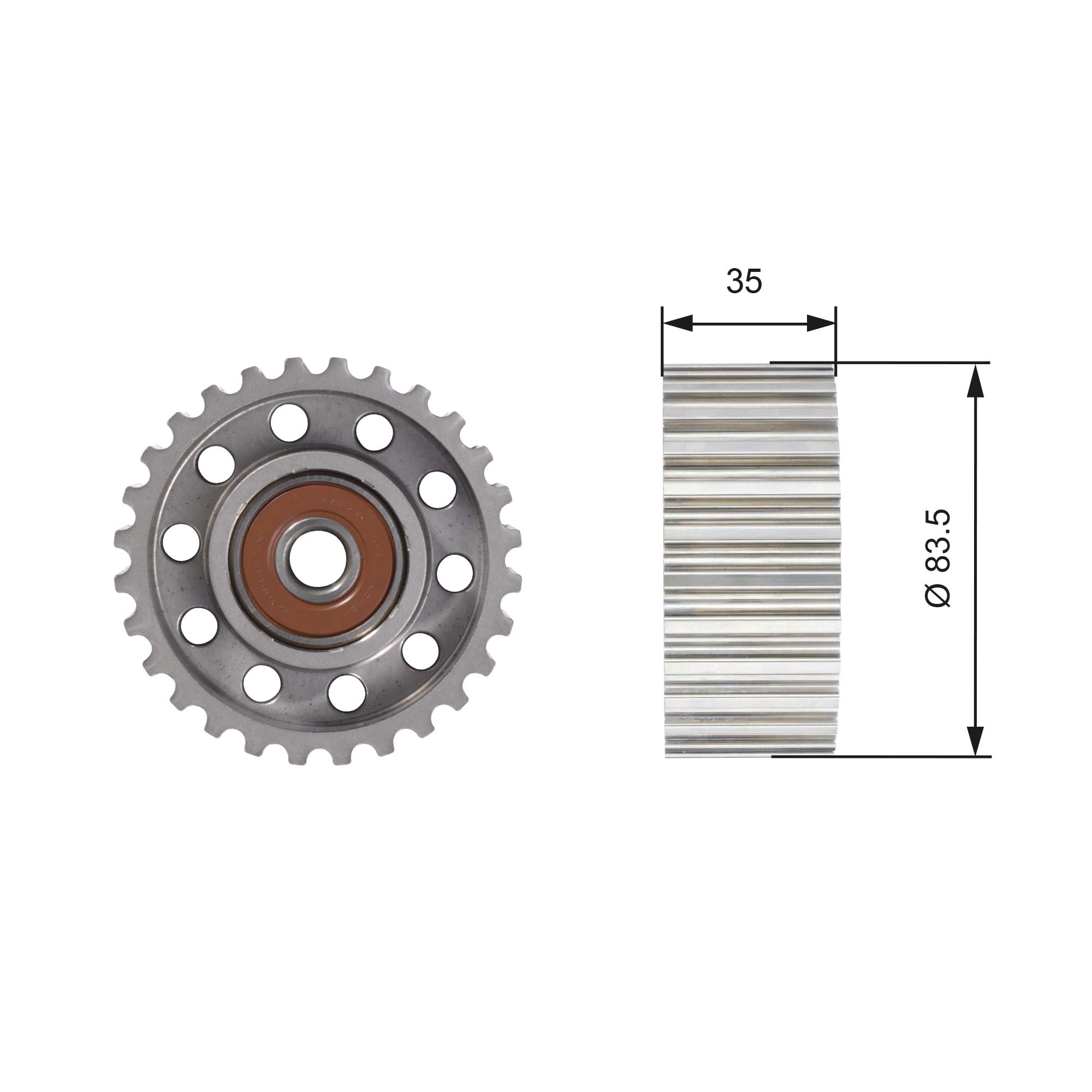 Deflection Pulley/Guide Pulley, timing belt PowerGrip™ T42100