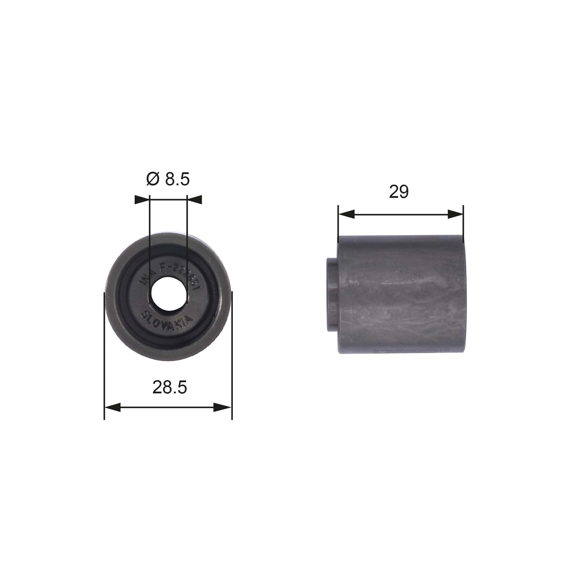 Deflection Pulley/Guide Pulley, timing belt PowerGrip™ T42045