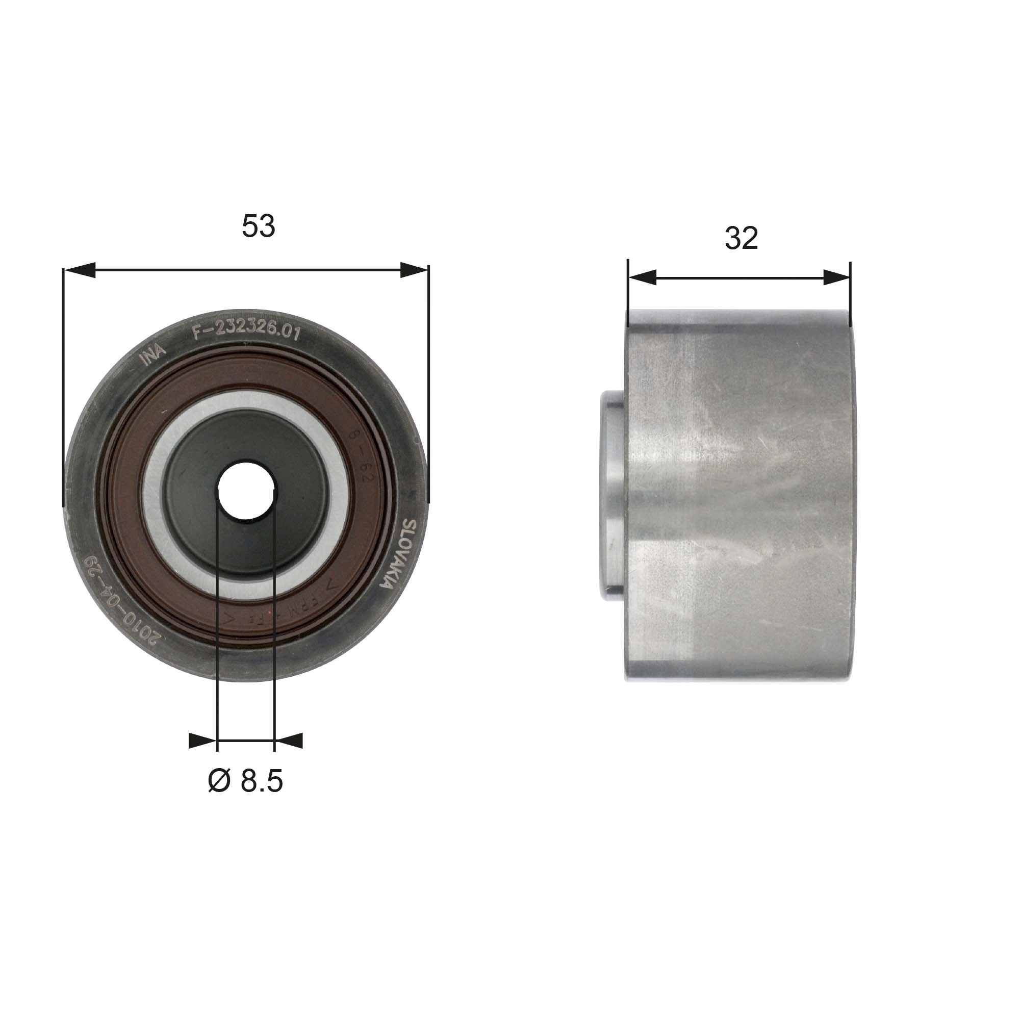 Deflection Pulley/Guide Pulley, timing belt PowerGrip™ T42179