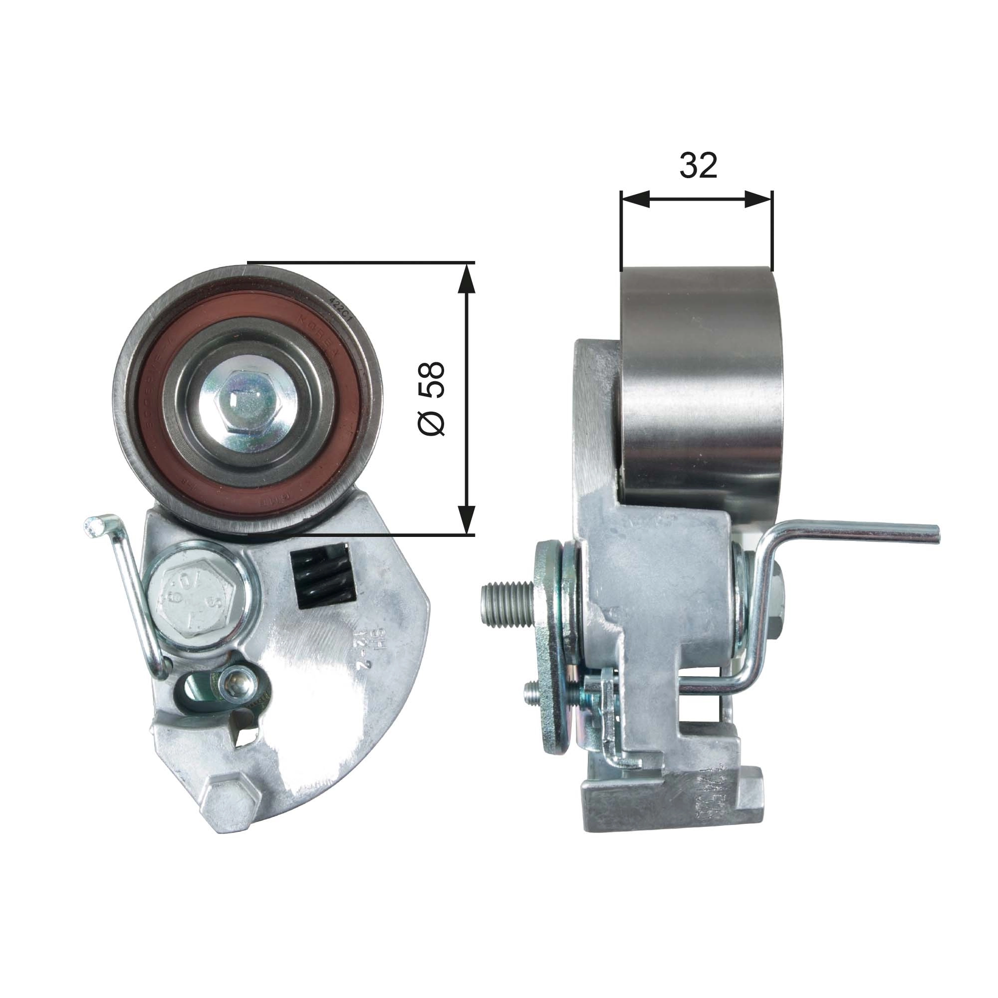 Tensioner Pulley, timing belt PowerGrip™ T43133