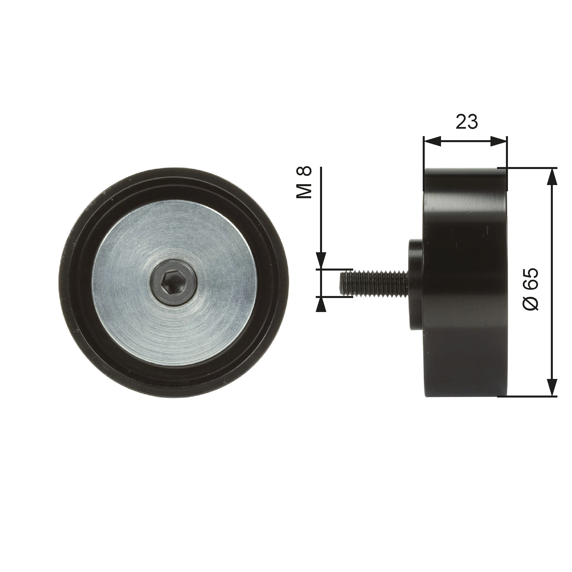 Deflection/Guide Pulley, V-ribbed belt DriveAlign™ T36082