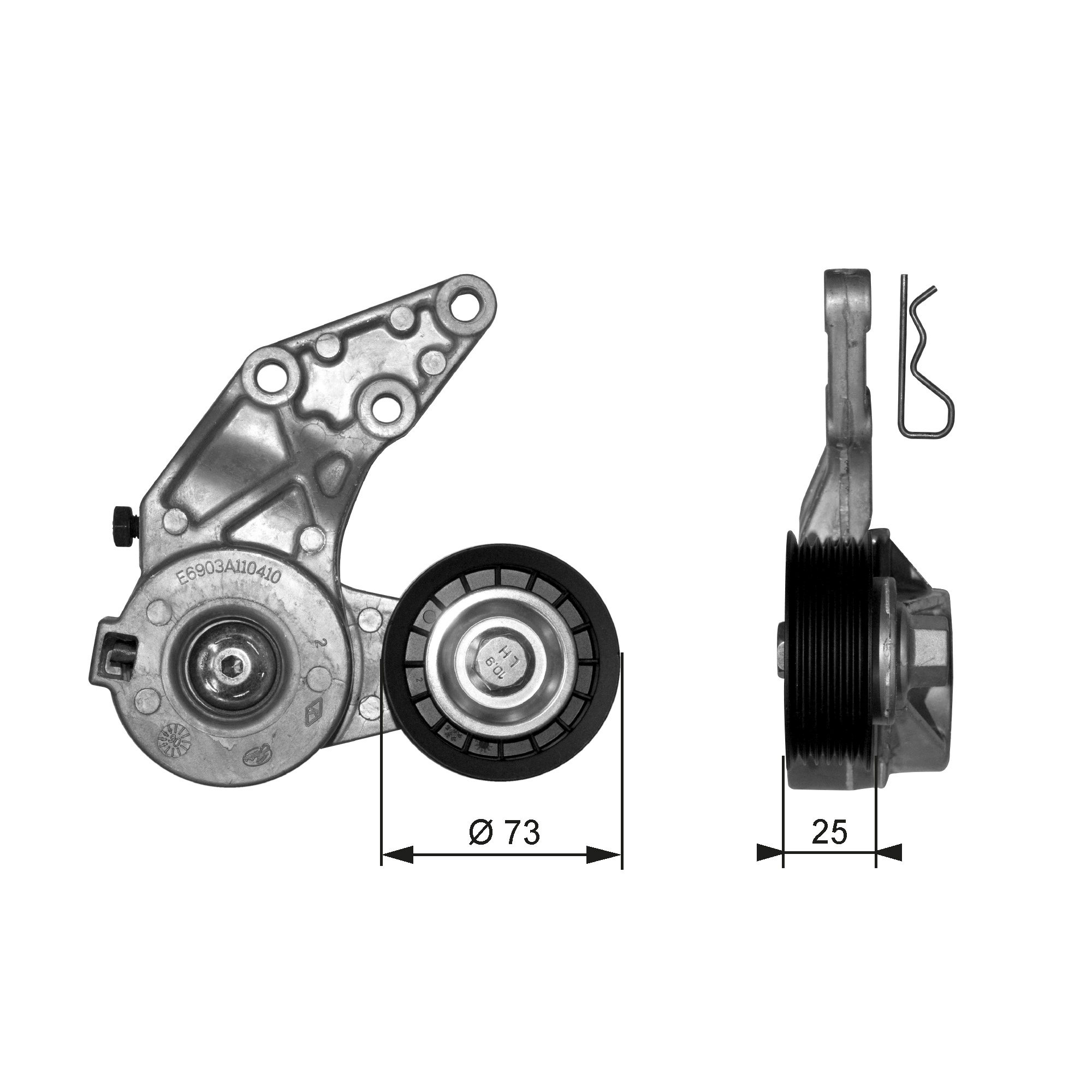 Belt Tensioner, V-ribbed belt DriveAlign™ T39067