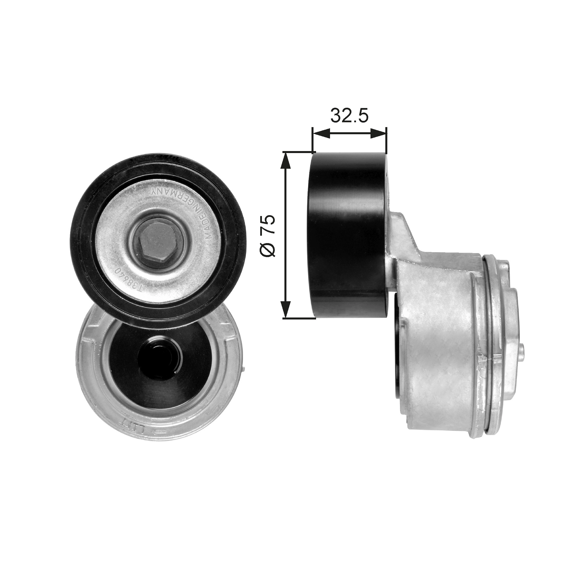 Belt Tensioner, V-ribbed belt FleetRunner™ T38640