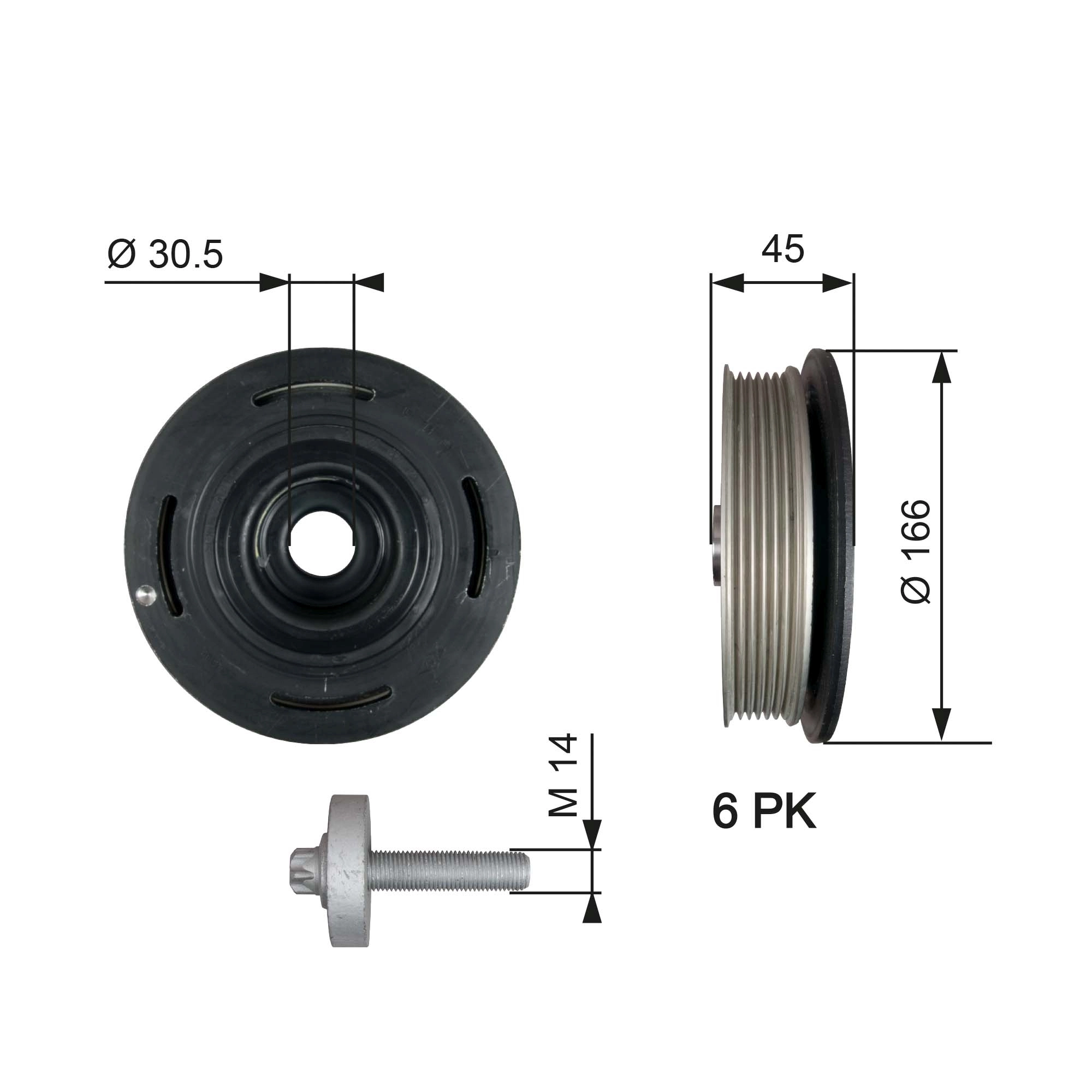 Belt Pulley, crankshaft DriveAlign™ TVD1041A