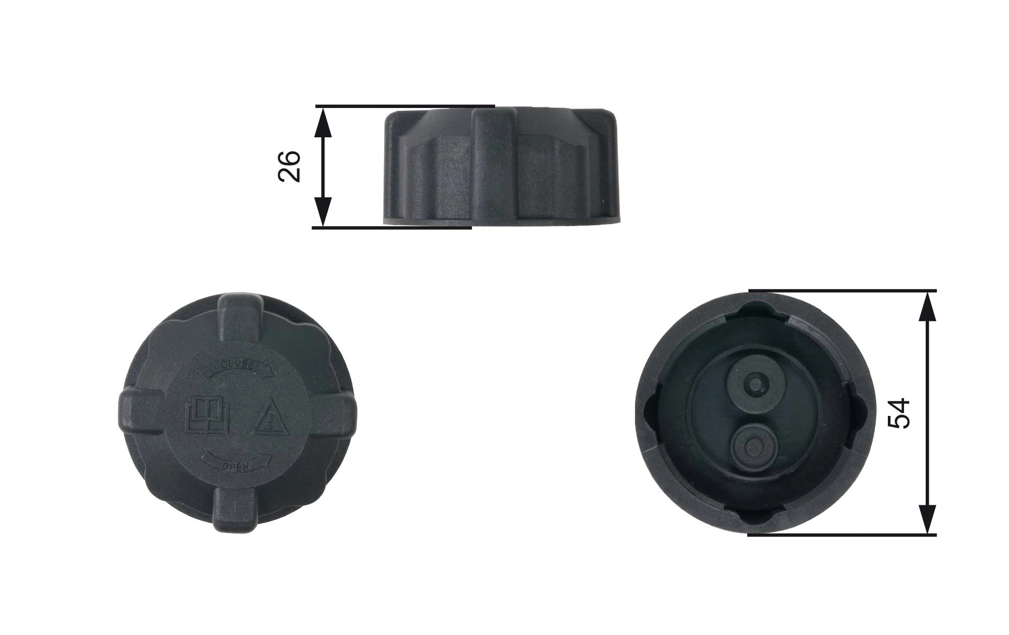 Cap, coolant tank RC202