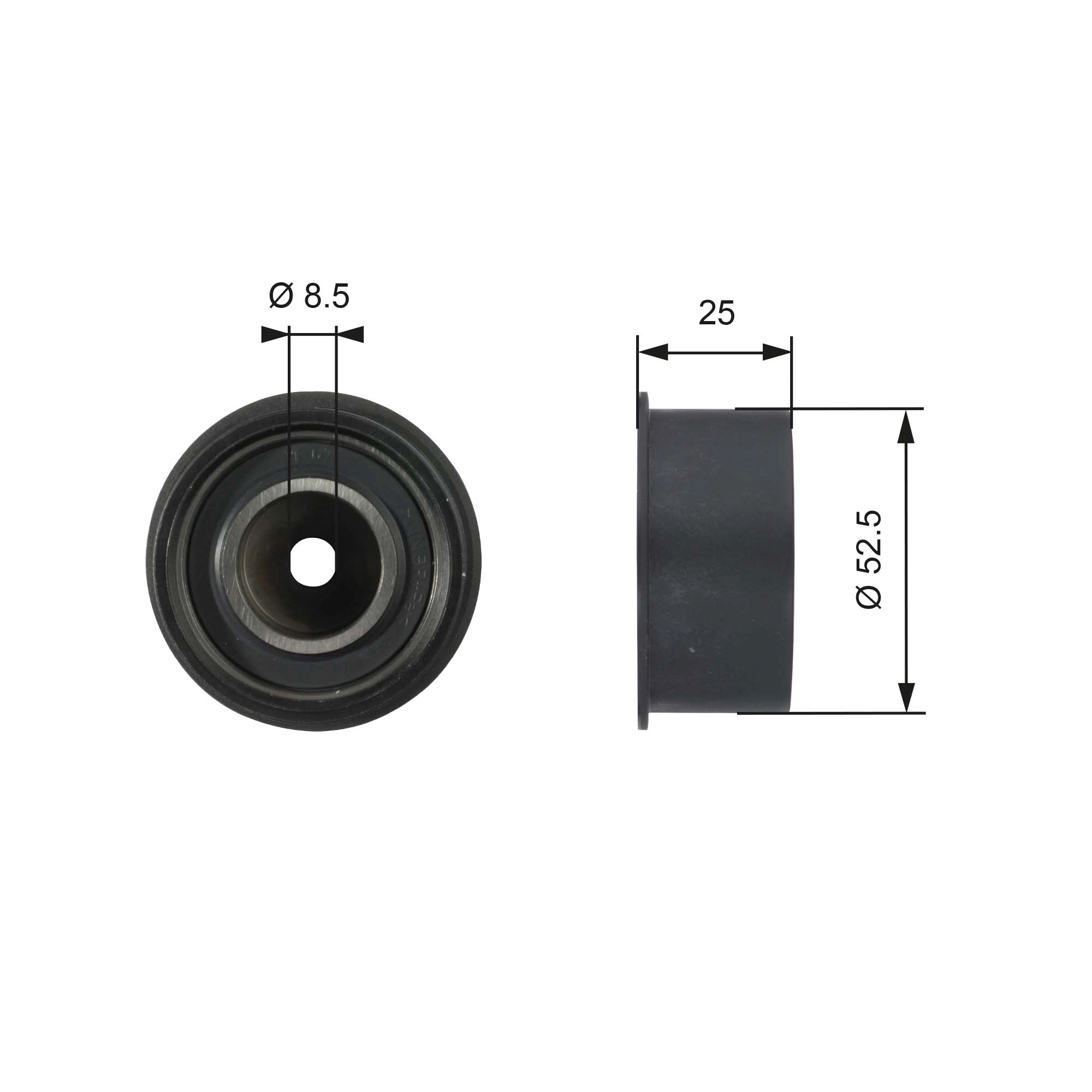 Deflection Pulley/Guide Pulley, timing belt PowerGrip™ T42076