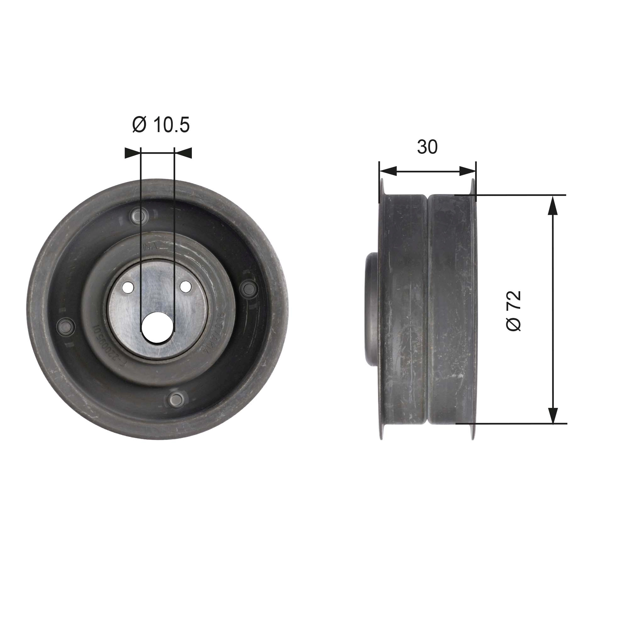 Tensioner Pulley, timing belt PowerGrip™ T41080