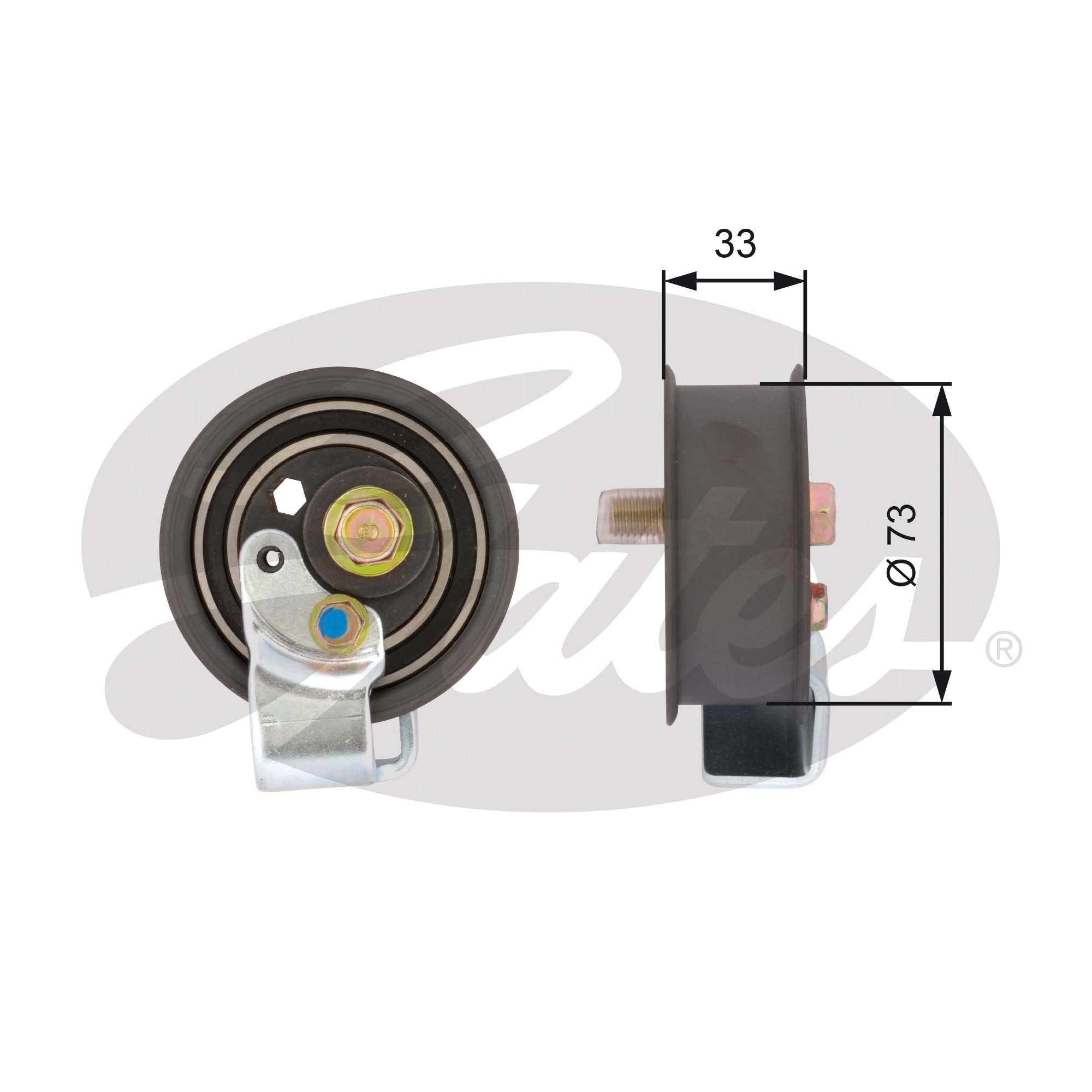 Tensioner Pulley, timing belt PowerGrip™ T43123