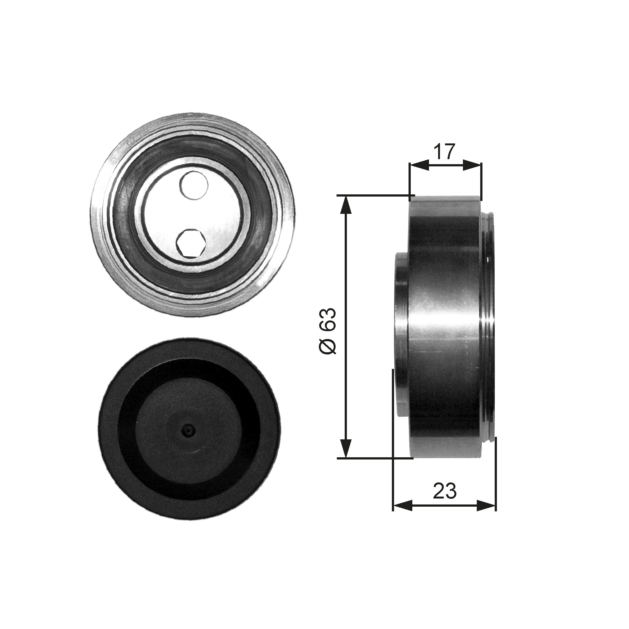 Tensioner Pulley, V-ribbed belt DriveAlign™ T38228
