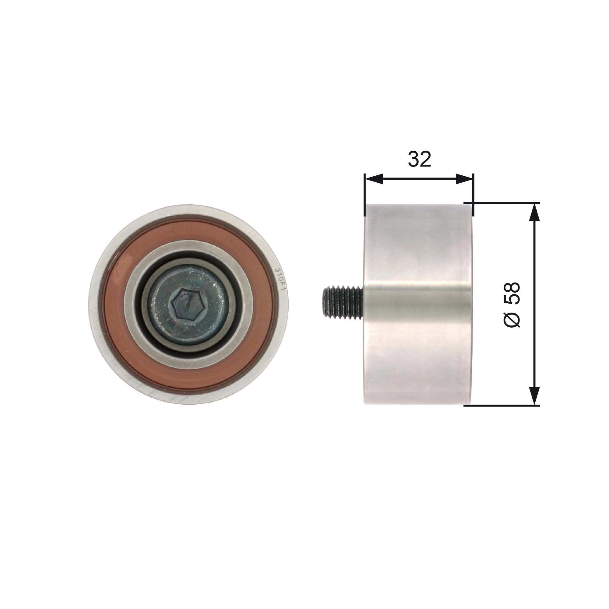 Deflection Pulley/Guide Pulley, timing belt PowerGrip™ T42141