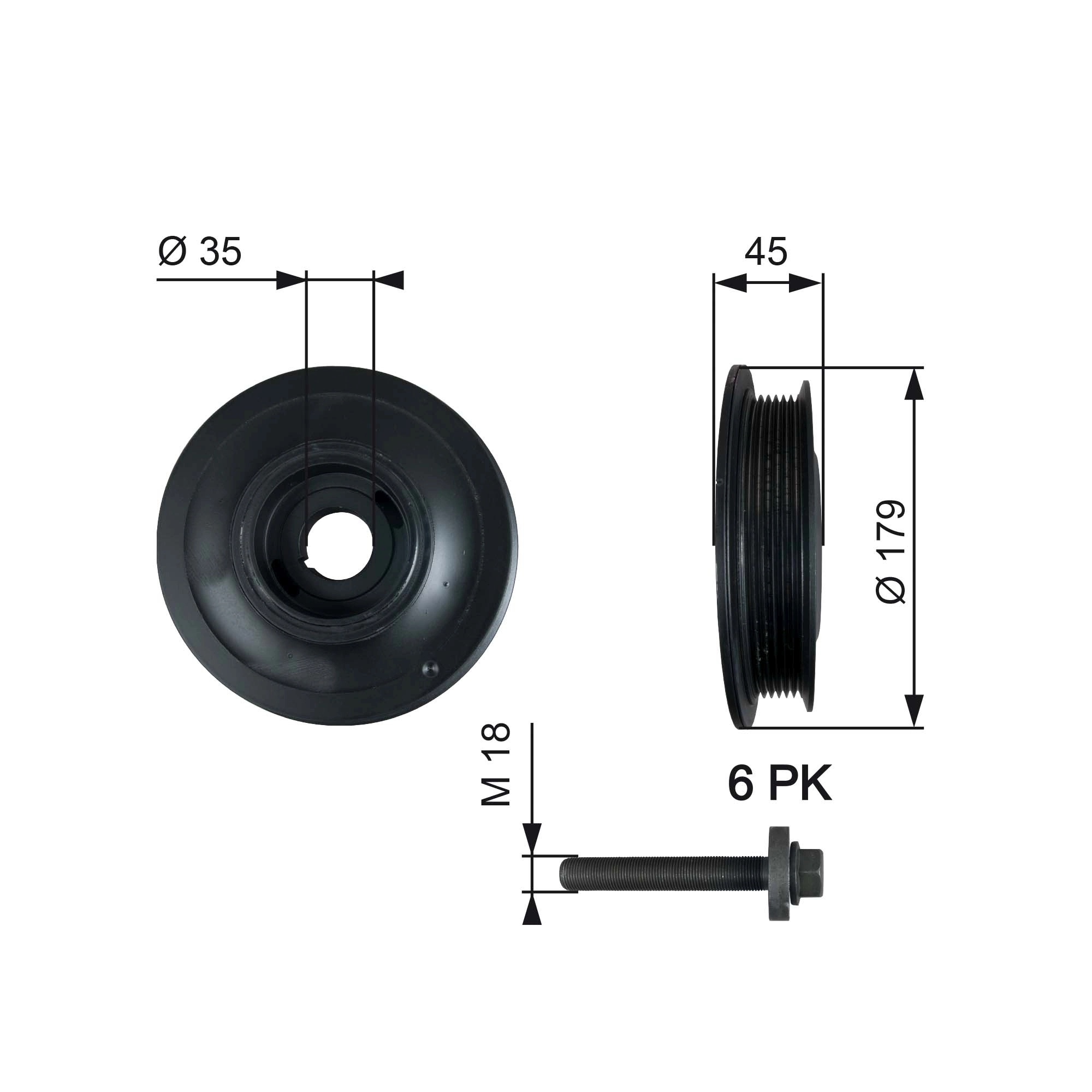 Belt Pulley, crankshaft DriveAlign™ TVD1012A