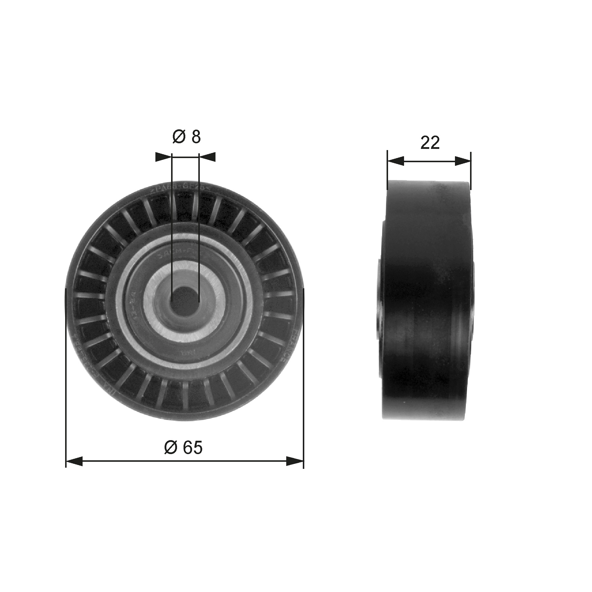 Deflection/Guide Pulley, V-ribbed belt DriveAlign™ T36258