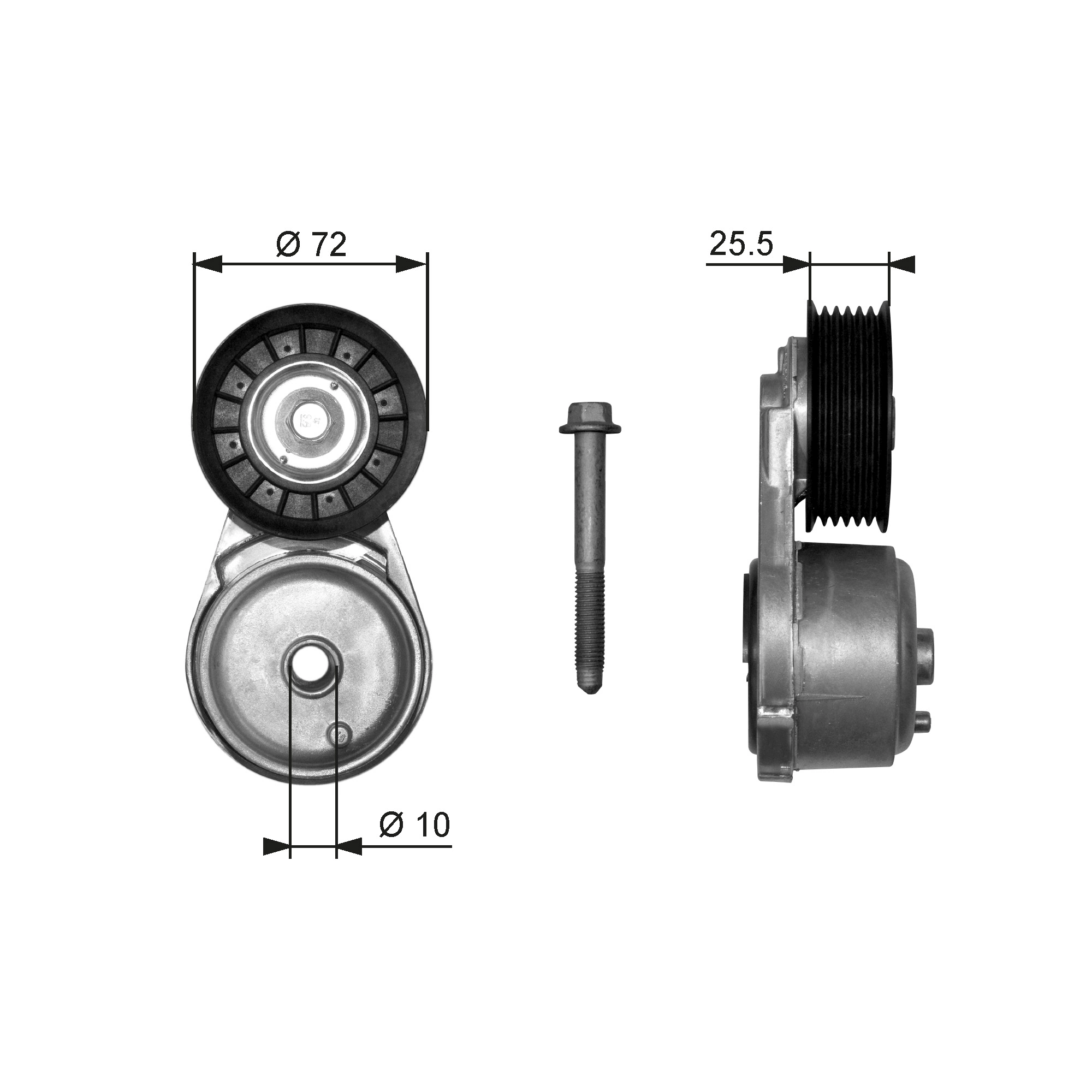 Belt Tensioner, V-ribbed belt DriveAlign™ T38103