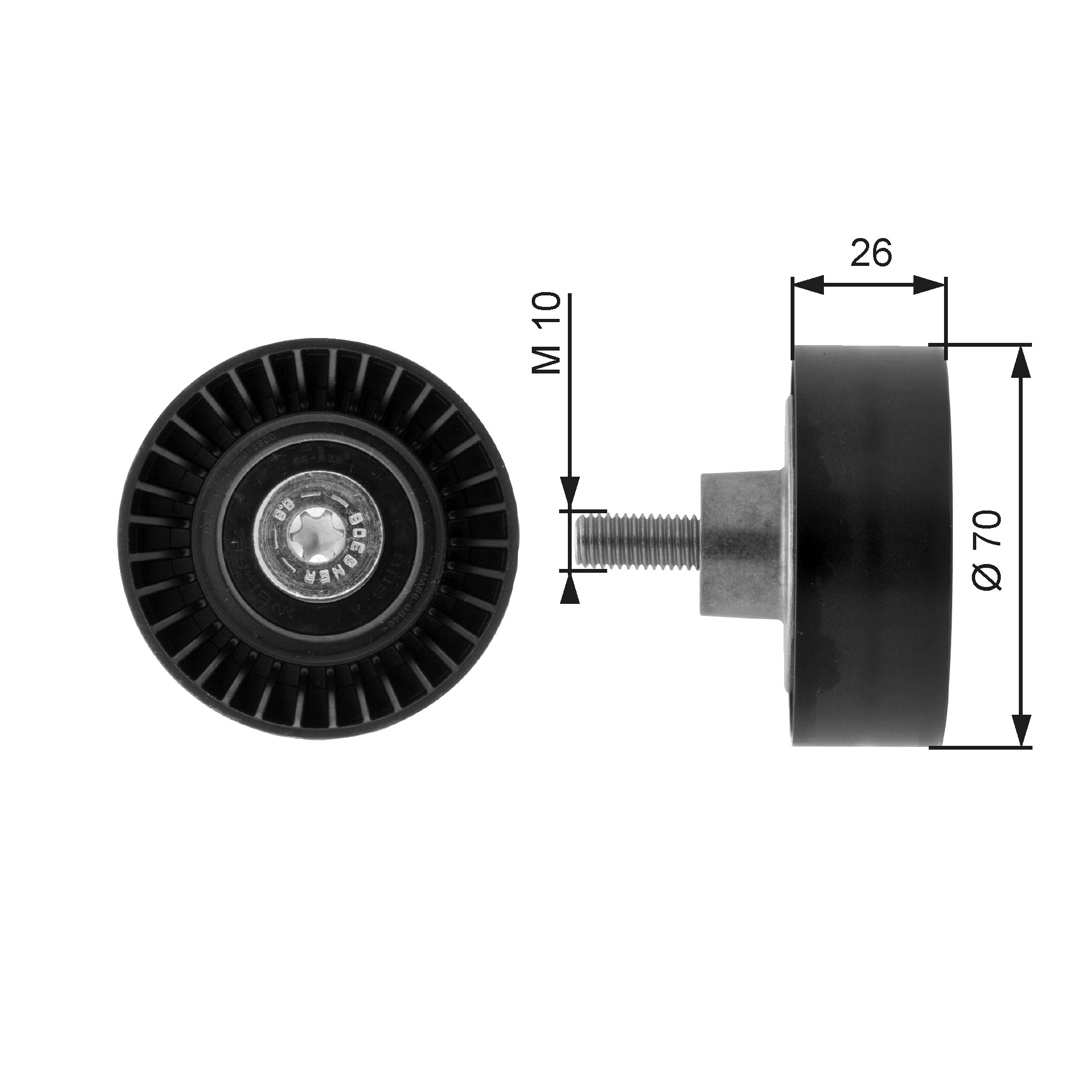 Deflection/Guide Pulley, V-ribbed belt DriveAlign™ T36163