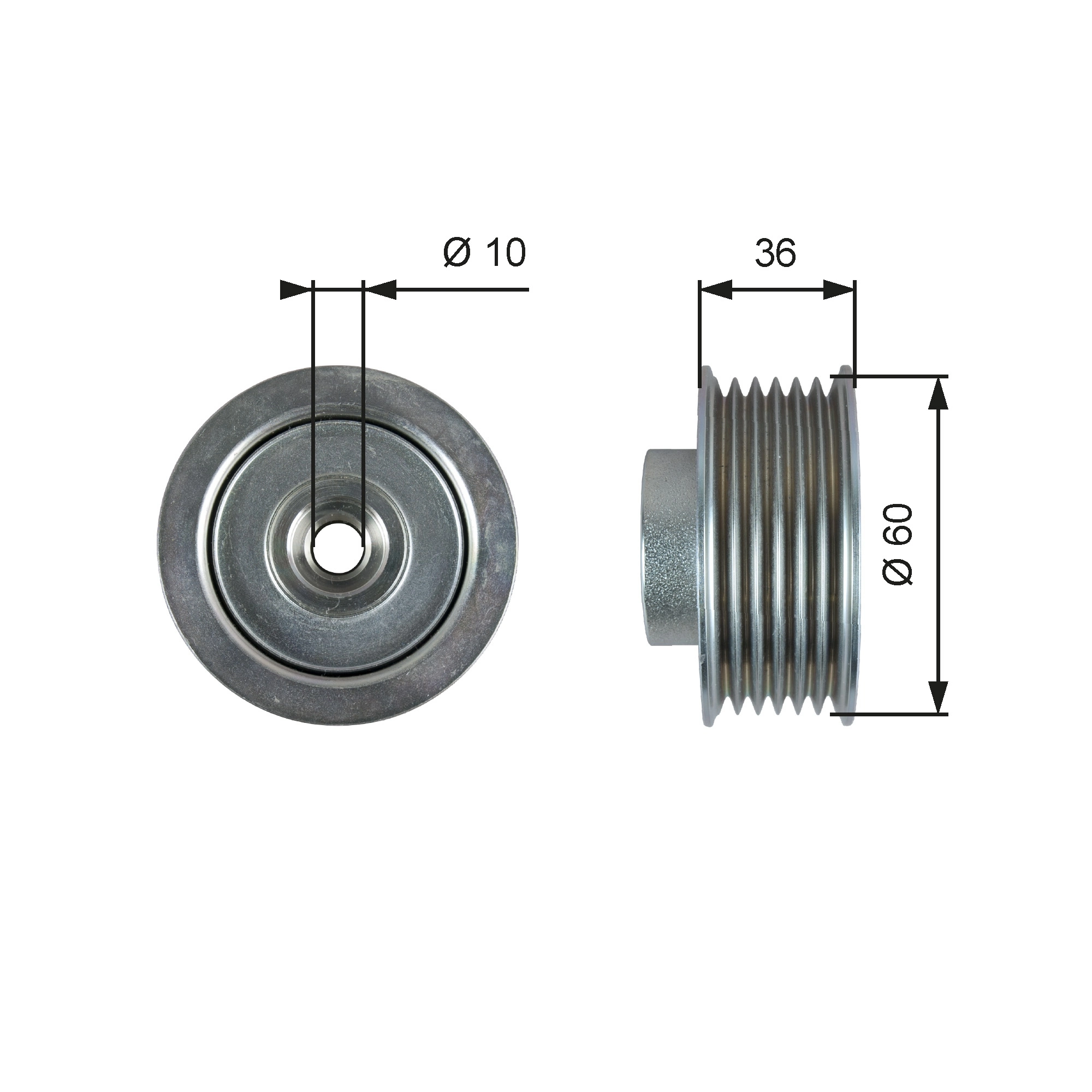 Deflection/Guide Pulley, V-ribbed belt DriveAlign™ T36753
