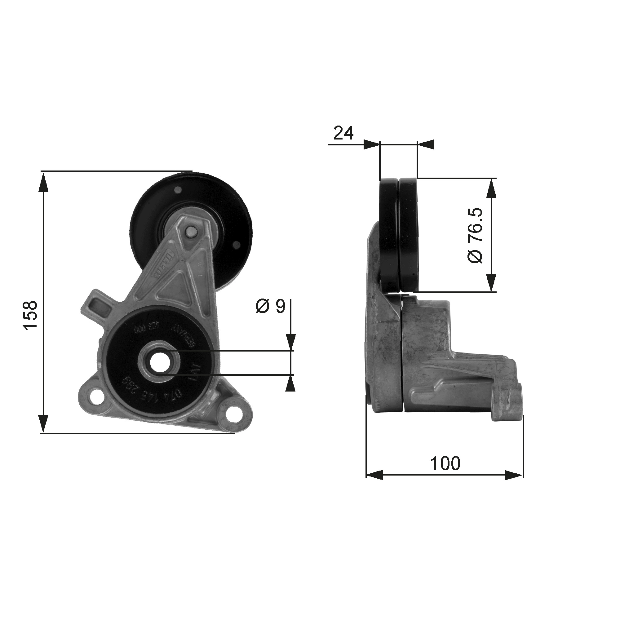 Belt Tensioner, V-ribbed belt DriveAlign™ T38437