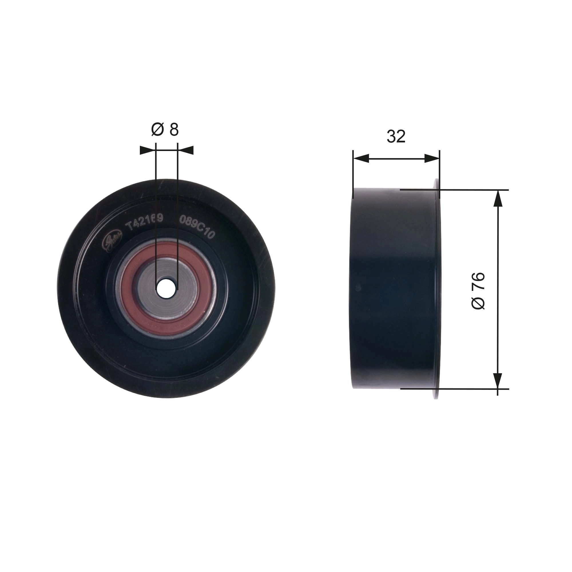 Deflection Pulley/Guide Pulley, timing belt PowerGrip™ T42169