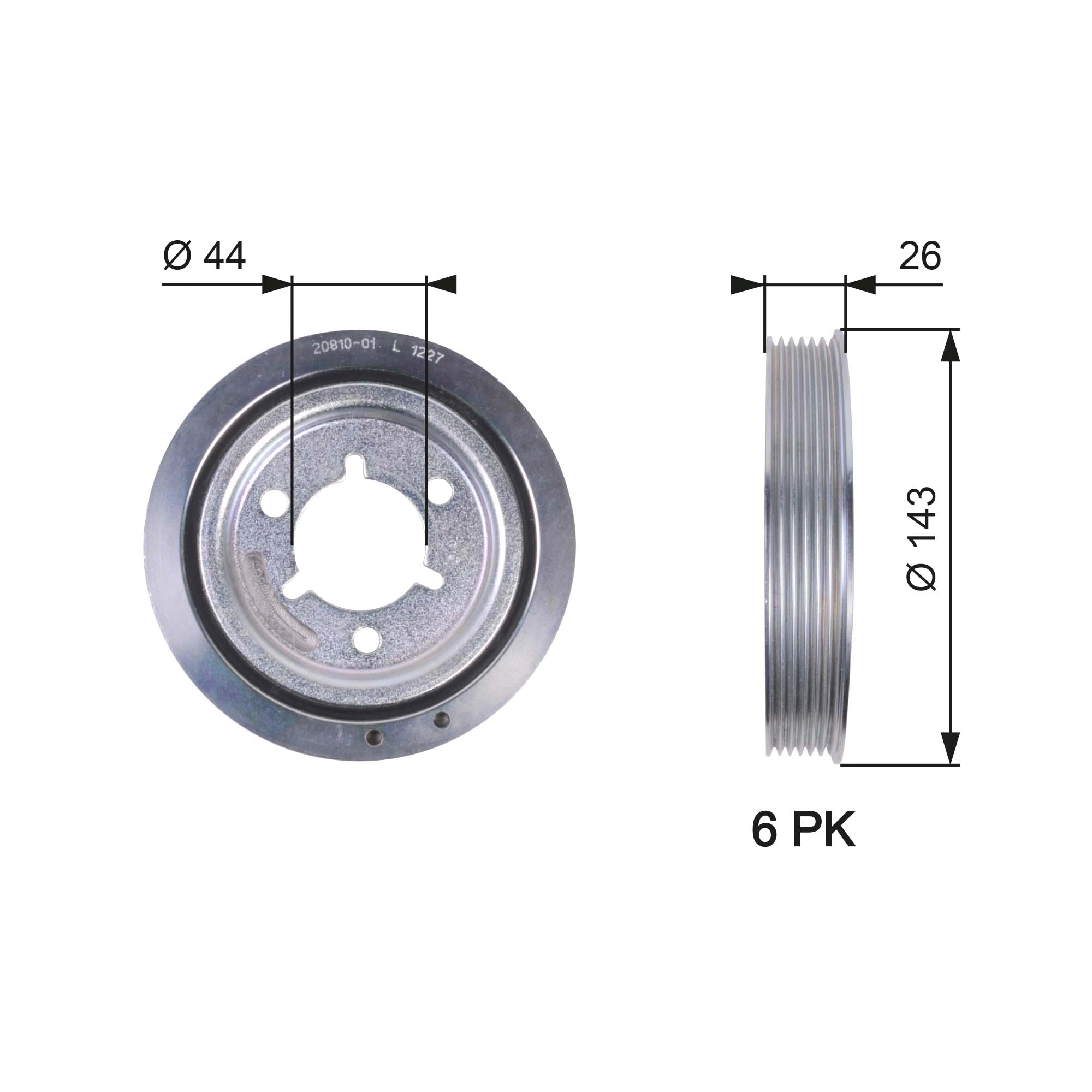 Belt Pulley, crankshaft DriveAlign™ TVD1055