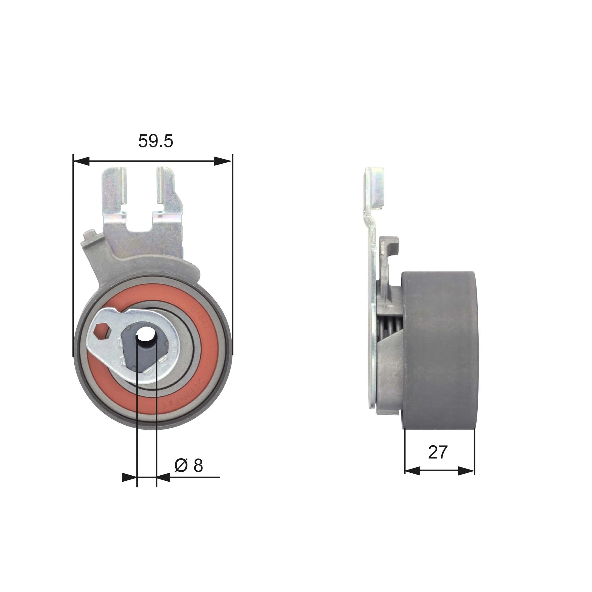 Tensioner Pulley, timing belt PowerGrip™ T43173