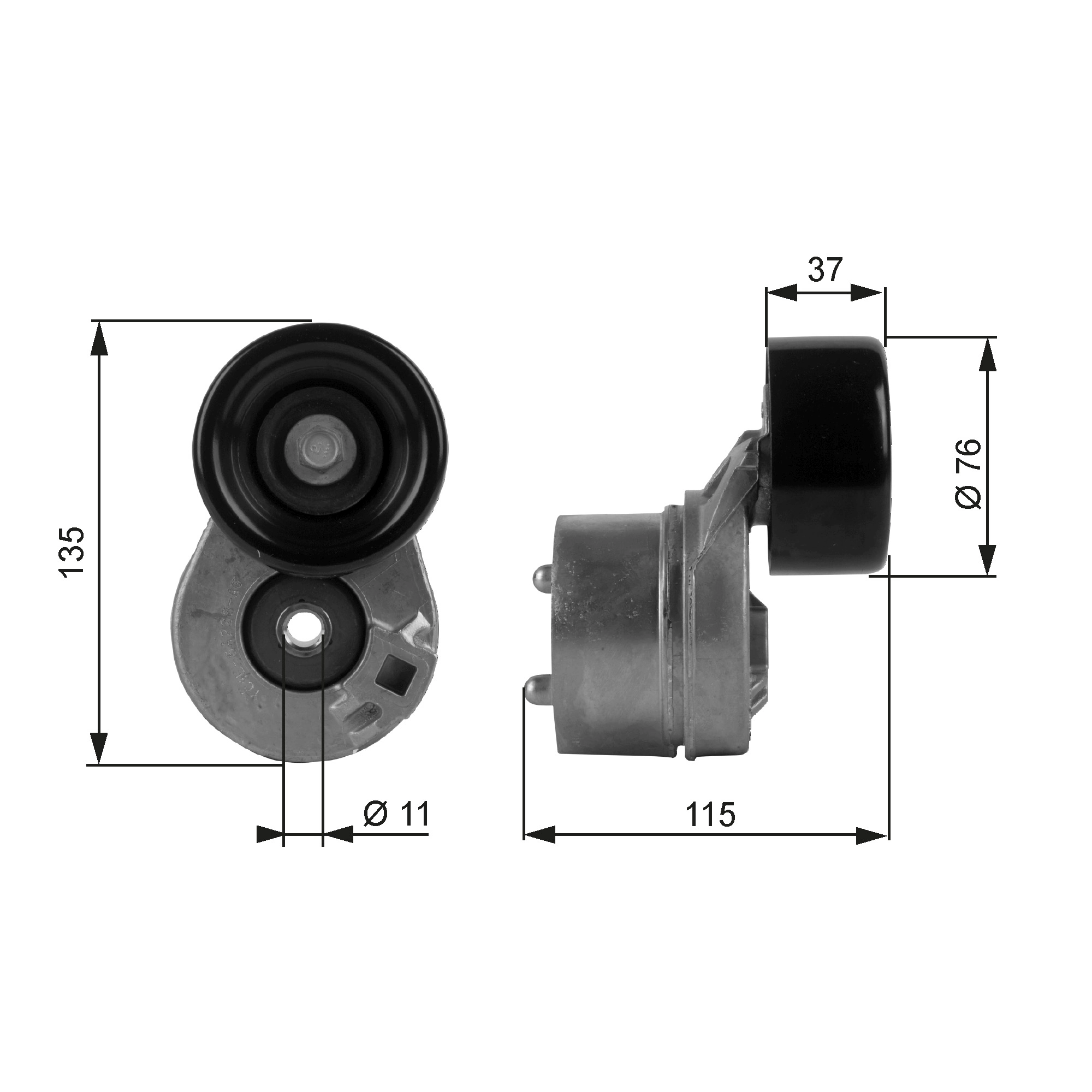 Belt Tensioner, V-ribbed belt DriveAlign™ T38431