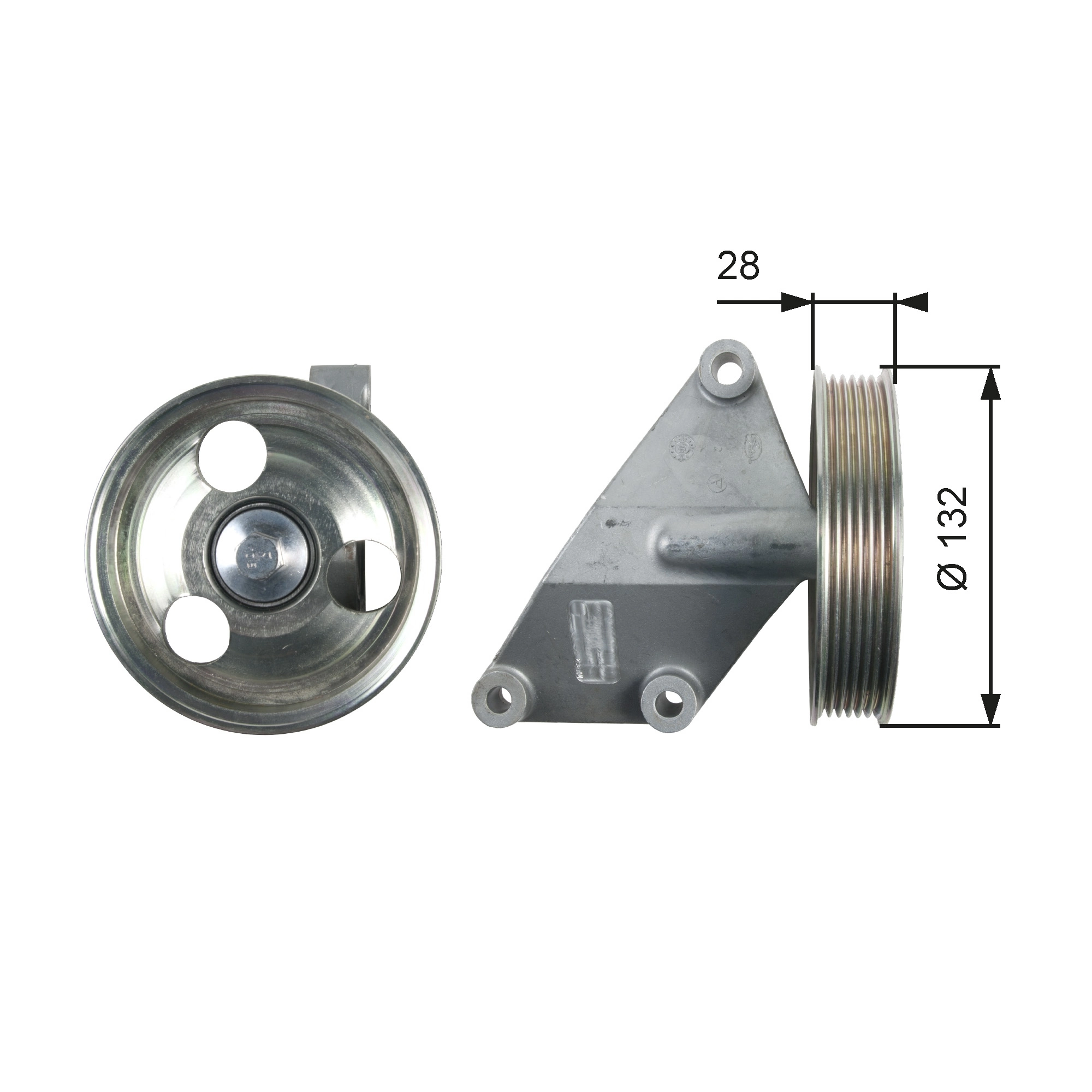Deflection/Guide Pulley, V-ribbed belt DriveAlign™ T36428