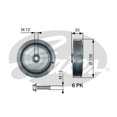 Belt Pulley, crankshaft DriveAlign™ TVD1008A