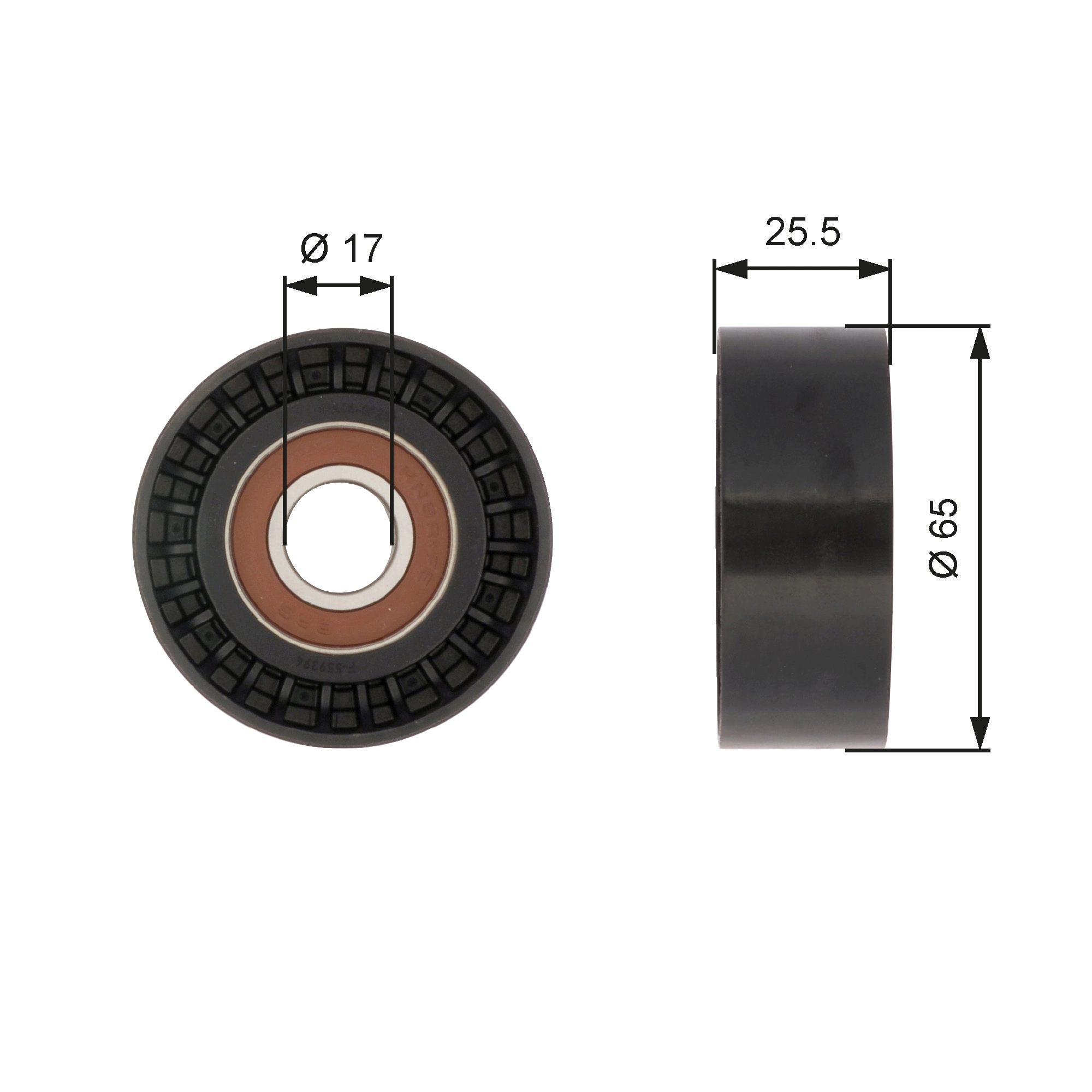 Deflection/Guide Pulley, V-ribbed belt DriveAlign™ T36394
