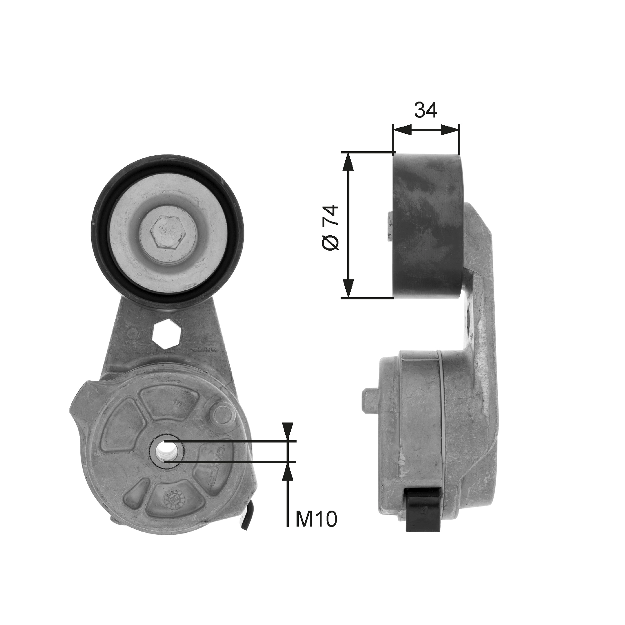 Belt Tensioner, V-ribbed belt FleetRunner™ T38601