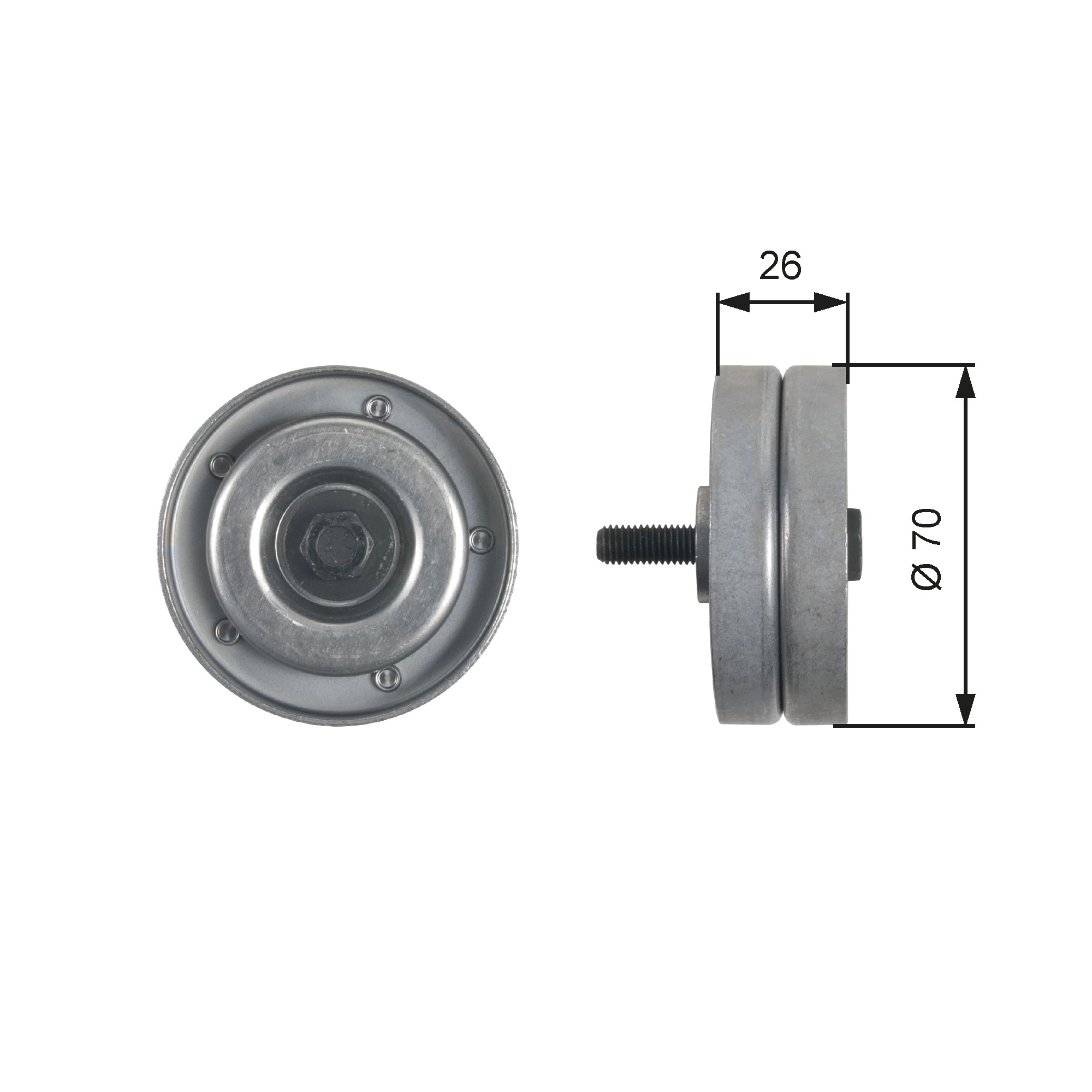 Deflection/Guide Pulley, V-ribbed belt DriveAlign™ T36466