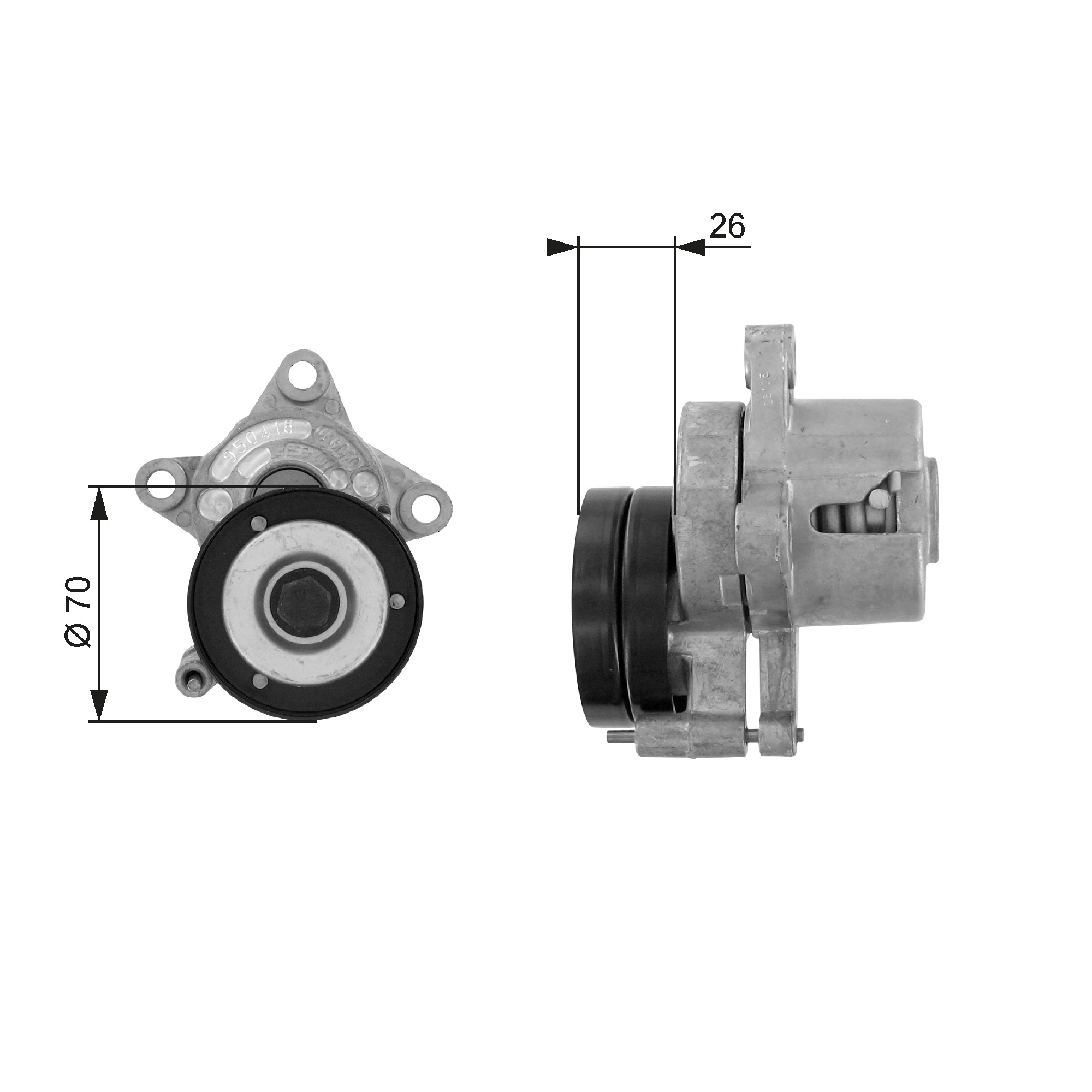 Belt Tensioner, V-ribbed belt DriveAlign™ T38283
