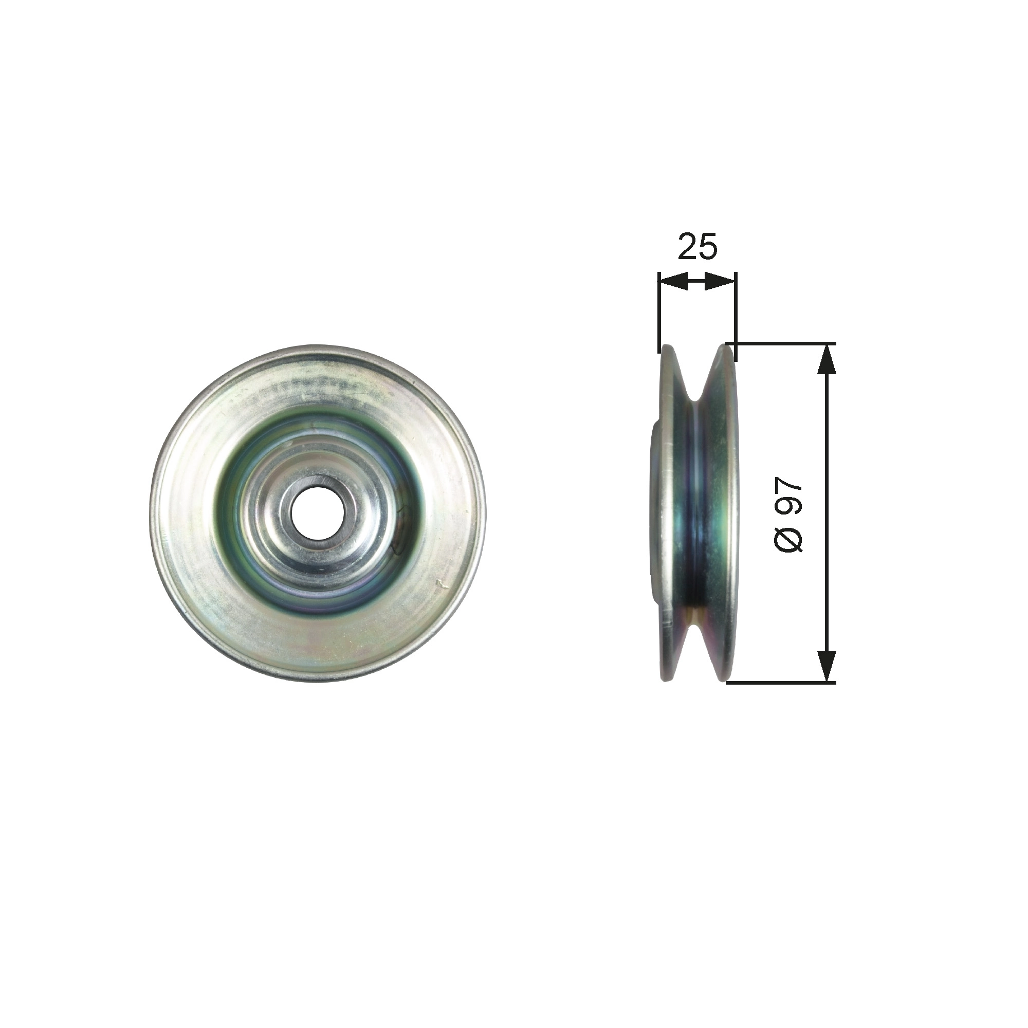 Deflection Pulley/Guide Pulley, V-belt DriveAlign™ T36615